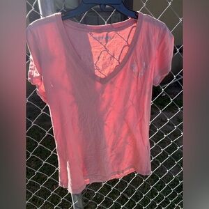 True religion Pink V-Neck Women's Top